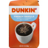 Dunkin Coffee, Ground, French Vanilla - 12 Ounce 