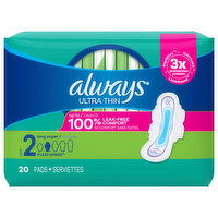 Always Pads, Flexi-Wings, Long Super, Size 2 - 20 Each 