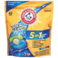 Arm & Hammer Laundry Detergent, Concentrated, Stain Fighters, Fresh Scent, 5 in 1, Power Paks