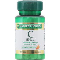 Nature's Bounty Vitamin C, Immune Health, 500mg, Tablets - 100 Each 