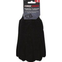 True Grip Gloves, General Purpose, Brown Jersey, Large - 1 Each 