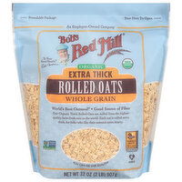 Bob's Red Mill Rolled Oats, Organic, Whole Grain, Extra Thick