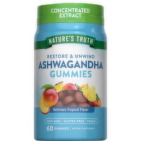 Nature's Truth Ashwagandha, Gummies, Delicious Tropical Flavor - 60 Each 