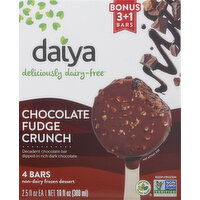 Daiya Frozen Dessert Bars, Non-Dairy, Chocolate Fudge Crunch, 4 Pack - 4 Each 