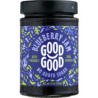 Good Good Jam, No Added Sugar, Blueberry - 12 Ounce 