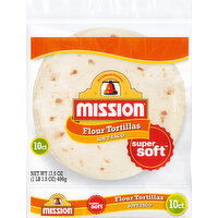 Mission Tortillas, Flour, Soft Taco - 10 Each 