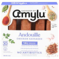 Amylu Andouille Chicken Sausages - 12 Ounce