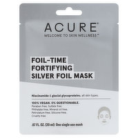 Acure Foil Mask, Silver, Foil-Time Fortifying - 1 Each 