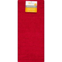 MUkitchen Dishcloth, Ridged Texture, 100% Cotton, Ruby