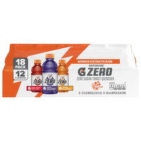 Gatorade Thirst Quencher, Zero Sugar, Fruit Punch/Grape/Orange - 18 Each 