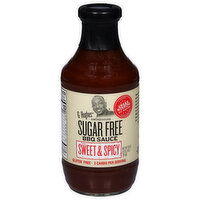 G Hughes BBQ Sauce, Sugar Free, Sweet & Spicy, Smokehouse - 18 Ounce 