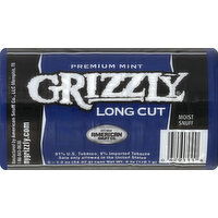 Grizzly Snuff, Moist, Long Cut, Premium Mint - 5 Each