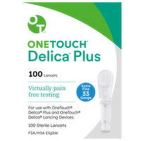 OneTouch Lancets, Extra Fine, 33 Gauge - 100 Each 