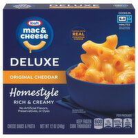 Kraft Cheese Sauce & Pasta, Deluxe, Homestyle, Rich & Creamy, Original Cheddar - 12 Ounce 