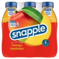 Snapple Flavored Juice Drink, Mango Madness, 6 Pack - 6 Each 