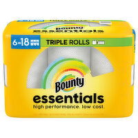 Bounty Paper Towels, Essentials, Triple Rolls, 2-Ply - 6 Each 