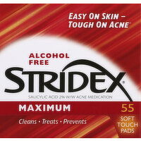 Stridex Acne Medication, Maximum, Soft Touch Pads - 55 Each 