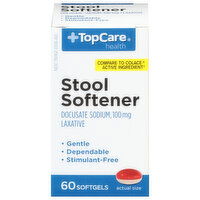 TopCare Stool Softener, 100 mg, Softgels