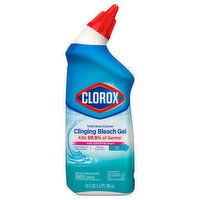 Clorox Toilet Bowl Cleaner, Clinging Bleach Gel, Ocean Mist