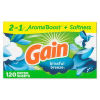 Gain Blissful Breeze Fabric Softener Sheets - 120 Each 