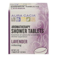 Aura Cacia Shower Tablets, Aromatherapy, Relaxing Lavender - 3 Each 