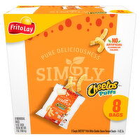 Cheetos Cheese Flavored Snacks, Puffs, White Cheddar - 8 Each 