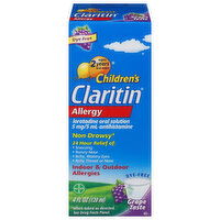 Claritin Indoor & Outdoor Allergies, Non-Drowsy, Grape Taste, 5 mg, Ages 2 Years and Older