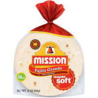 Mission Mission Fajita Grande Flour Tortillas, 10 Count - 10 Each 