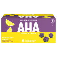 AHA Sparkling Water, Blackberry + Lemon - 8 Each 