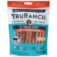 TruRanch Dog Chews, Beef + Collagen Recipe, Light Chewers, 5 Inch, 15 Pack - 15 Each 