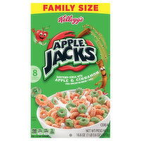 Apple Jacks Cereal, Apple & Cinnamon, Family Size - 16.6 Ounce 