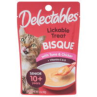 Delectables Lickable Treat, Bisque, 10+ Years, Senior, with Tuna & Chicken - 1.4 Ounce 