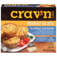 Crav'n Flavor Breakfast Egg Bites, Classic Sausage, Two Packs - 2 Each 