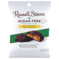 Russell Stover Dark Chocolate, Sugar Free, Pecan Delight - 4 Each