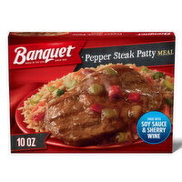 Banquet Frozen Meal, Pepper Steak - 10 Ounce 