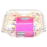 Sweet P's Bake Shop Sugar Cookies, Frosted, White - 13.5 Ounce 