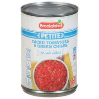 Brookshire's Tomatoes & Green Chiles, Diced, Petite - 10 Ounce 