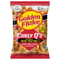 Golden Flake Pork Skins, Sweet Heat BBQ, Fried - 3.5 Ounce