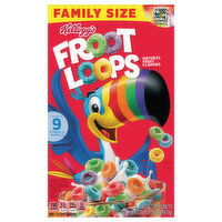 Froot Loops Cereal, Natural Fruit Flavors, Family Size - 16.6 Ounce 