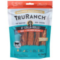 TruRanch Dog Chews, Beef + Collagen Recipe, 6 Inch Colla-Rolls, 4 Pack - 4 Each 