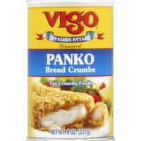 Vigo Bread Crumbs, Panko, Seasoned Italian Style - 8 Ounce 