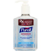 Purell Hand Sanitizer, Advanced, Refreshing Gel - 8 Ounce 