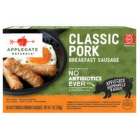 Applegate Naturals Sausage, Classic Pork, Breakfast - 10 Each 