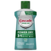 Cascade Rinse Aid, Power Dry - 8.45 Fluid ounce 