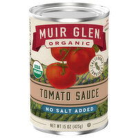 Muir Glen Organic Tomato Sauce, No Salt Added - 15 Ounce 