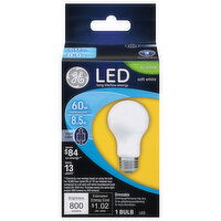 GE Light Bulb, LED, Outdoor, Soft White, 8.5 Watts - 1 Each 