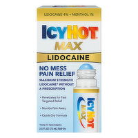 Icy Hot Pain Relief, No Mess, Lidocaine, Maximum Strength, Roll-On - 2.5 Fluid ounce 