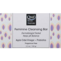 One with Nature Feminine Cleansing Bar, Fragrance Free - 3.5 Ounce 