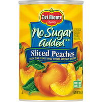 Del Monte Sliced Peaches, No Sugar Added - 14.5 Ounce 