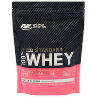 Optimum Nutrition Protein Powder Drink Mix, 100% Whey, Vanilla Ice Cream - 1.5 Pound 